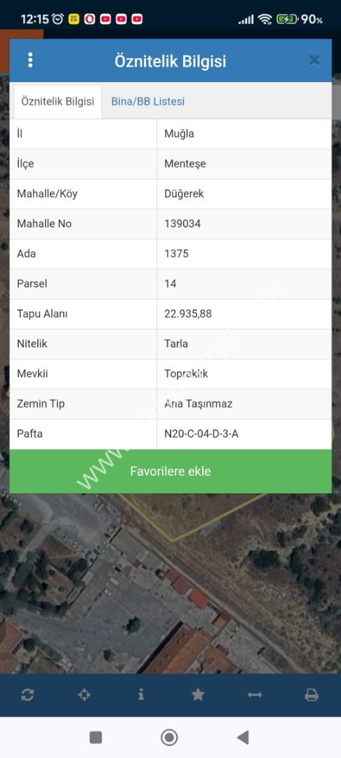 MUĞLA MENTEŞE DÜĞEREK GELİŞİM BÖLGESİNDE 750 M² ARSA HİSSESİ