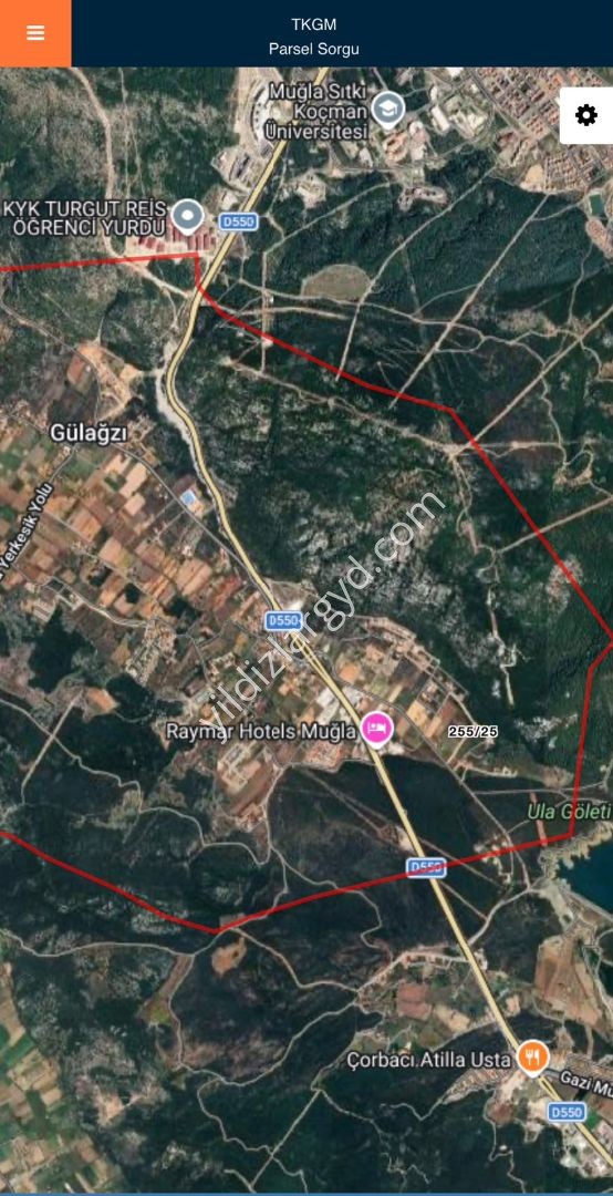 MUĞLA MENTEŞE GÜLAĞZI’NDA ULA GÖLET’E YAKIN, PROJESİ HAZIR İMARLI ARSA